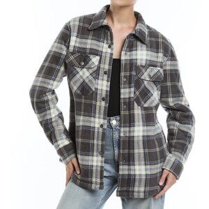 Highland Trail Ladies' Grey/Blue Sherpa Lined Fleece Jacket - XL